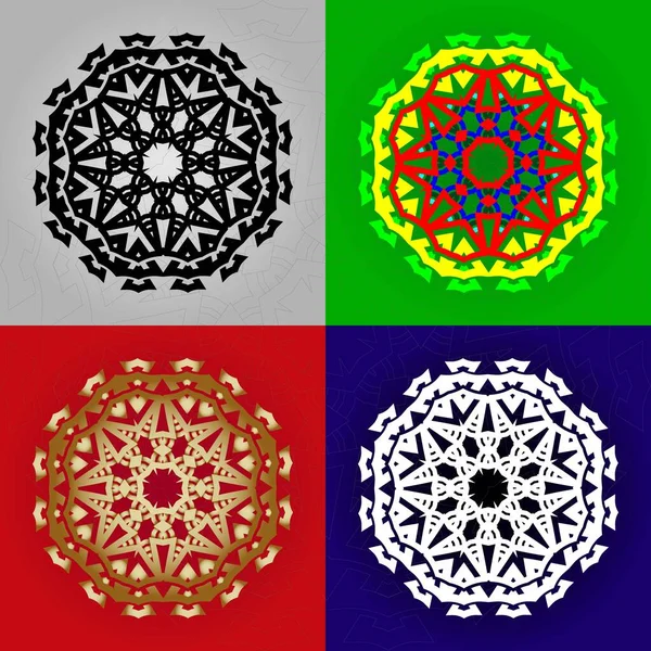 Figura Como Monograma Forma Mandala Usted Puede Crear Impresionantes Proyectos — Vector de stock