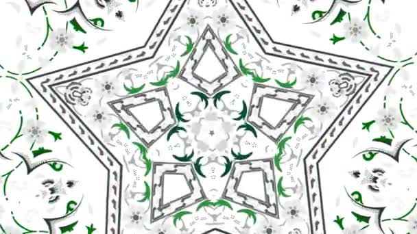 Screensaver Video Nella Forma Ornamento Simile Mandala Arabesque Animazione Video — Video Stock
