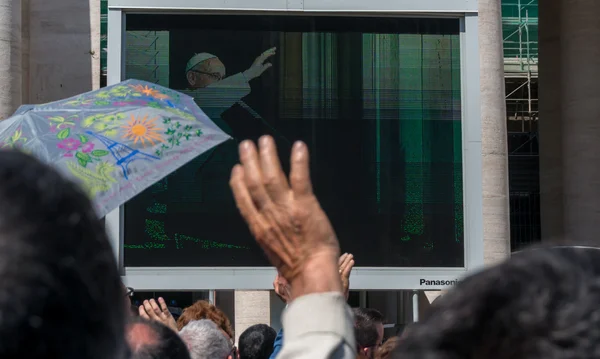 Watykan Papież Franciszek pielgrzymów — Zdjęcie stockowe