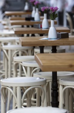 Sofya kafe masaları sokak