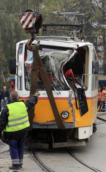 Tram Crash — Stock Photo, Image