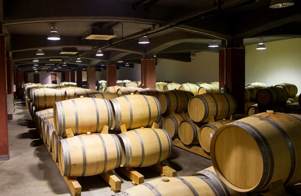 Barricas de vino Bodega Bulgaria — Foto de Stock