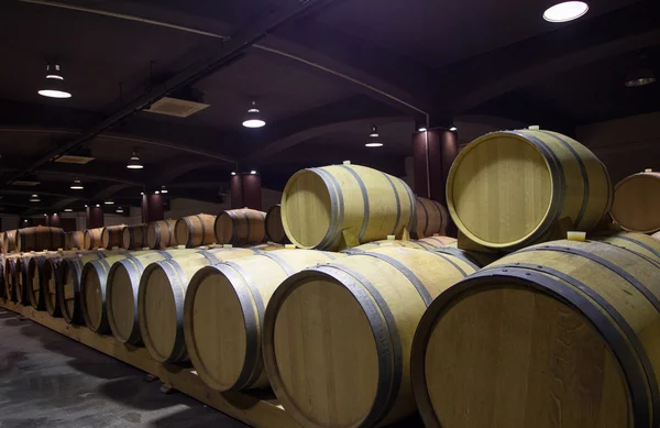 Tonneaux de vin cave Bulgarie — Photo