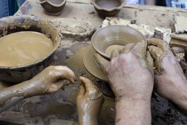 Potter clay bowl — Stock Photo, Image