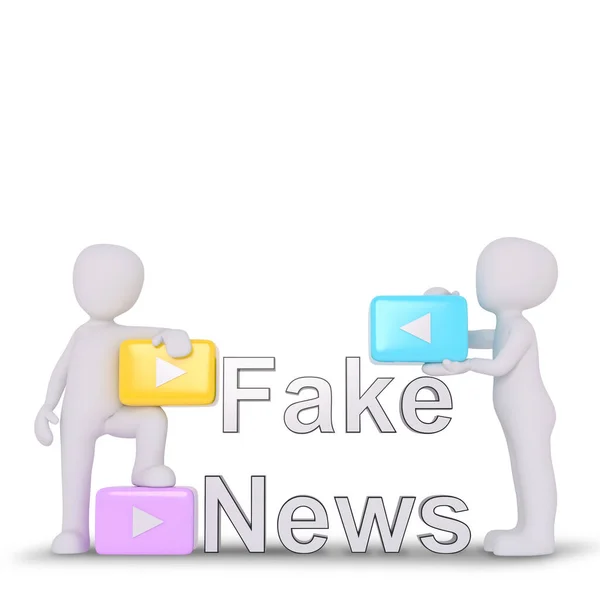 Button Fake News Social Media — Stock Photo, Image