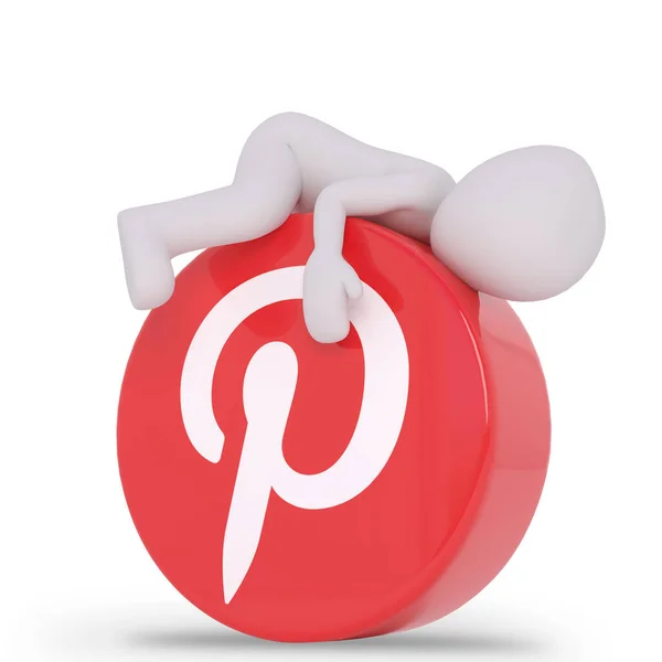 Man Pinterest Pin Logo — 图库照片