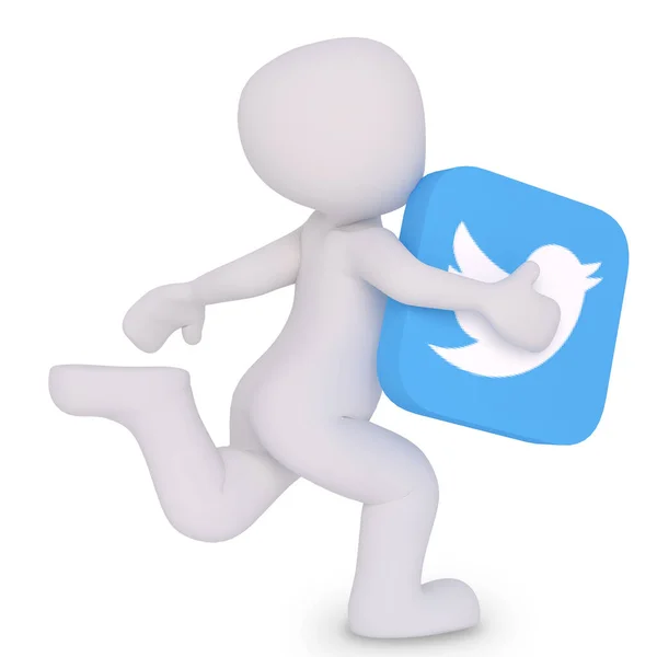 Twitter Logosunu Göster — Stok fotoğraf