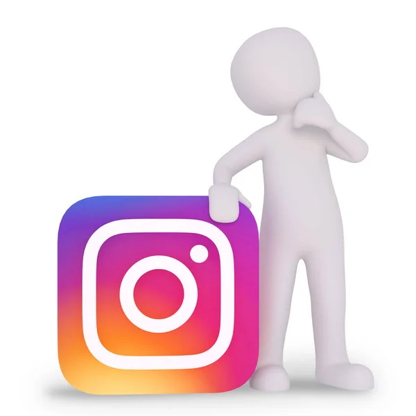 Pensar Icono Instagram — Foto de Stock