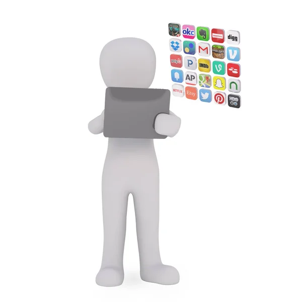 Ottenere Una Panoramica Nelle App Social Media Realtà Virtuale — Foto Stock