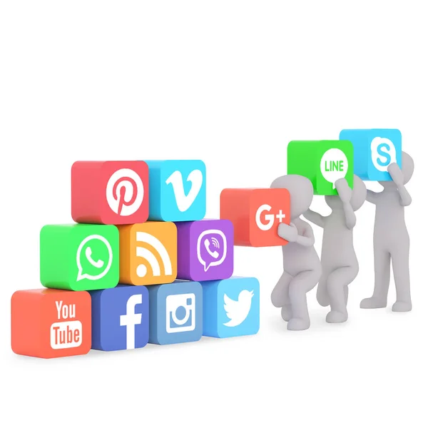 Aplikacje Mediów Społecznościowych Wirtualnej Rzeczywistości — Zdjęcie stockowe