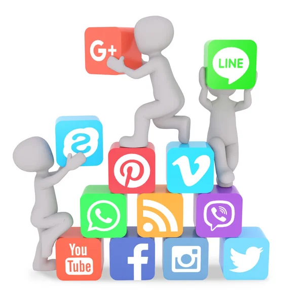 Aplikacje Mediów Społecznościowych Wirtualnej Rzeczywistości — Zdjęcie stockowe