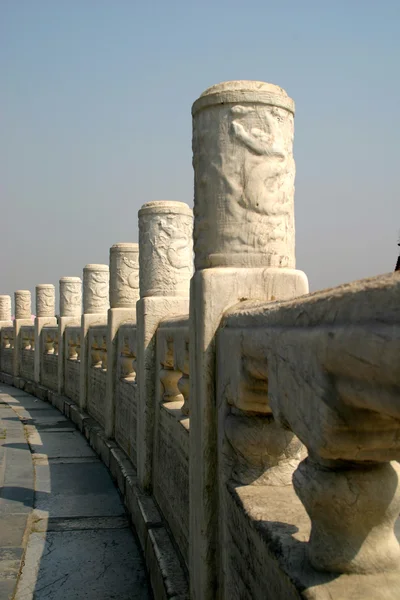 Parede detalhe ornamentos templo do céu beijing china — Fotografia de Stock