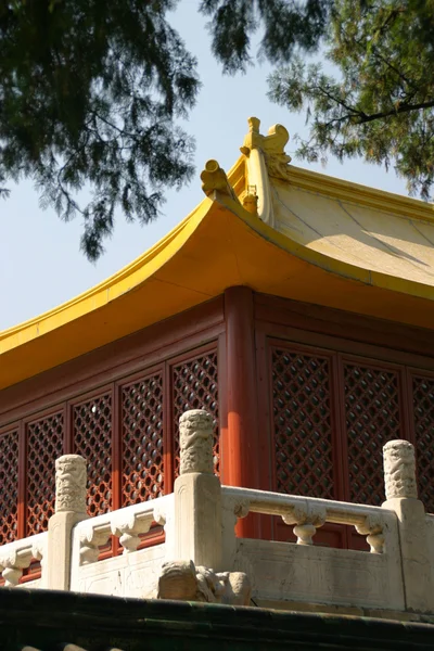 Świątynia nieba z niebieski niebo w Pekinie — Zdjęcie stockowe