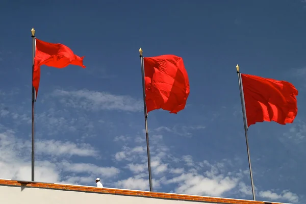 San flags beijing tiananmen place — Stock Photo, Image