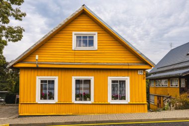 Trakai, Litvanya 'daki Ahşap Evler