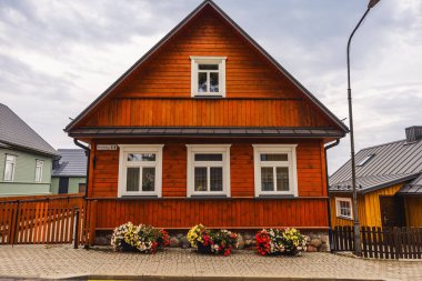 Trakai, Litvanya 'daki Ahşap Evler