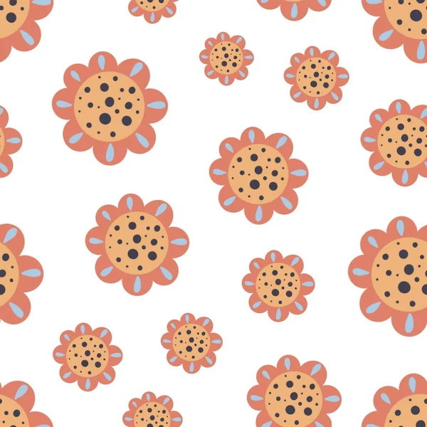 pattern of daisy flowers on a white background