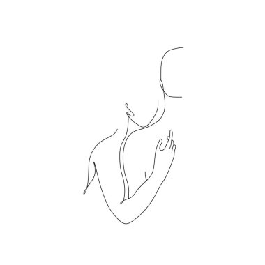 Kadın beyaz arka planda sevgili erkek illüstrasyonuna sarılıyor