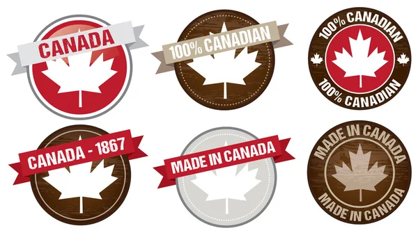 Canada dessins d'étiquettes — Image vectorielle
