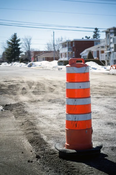 Road cone road repair — Stock Photo, Image