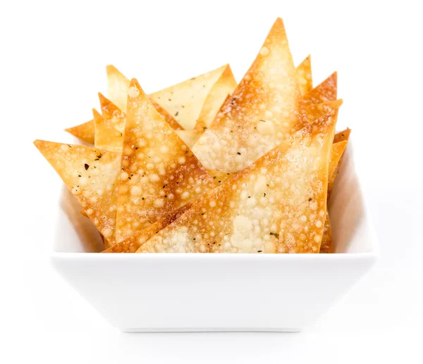 Fried wonton chips — Stock Photo, Image