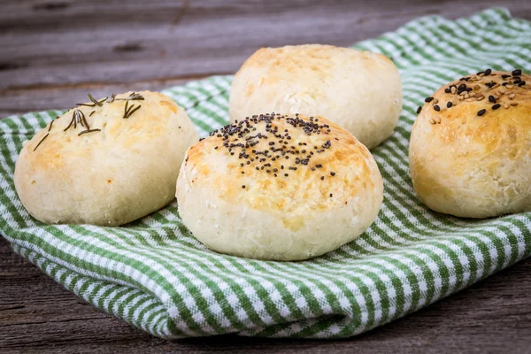 Homemade bread roll on table — Stock Photo, Image
