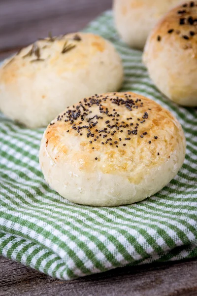 Homemade bread roll on table — Stock Photo, Image