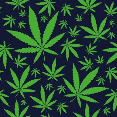 Marihuana yapraklı kusursuz vektör deseni