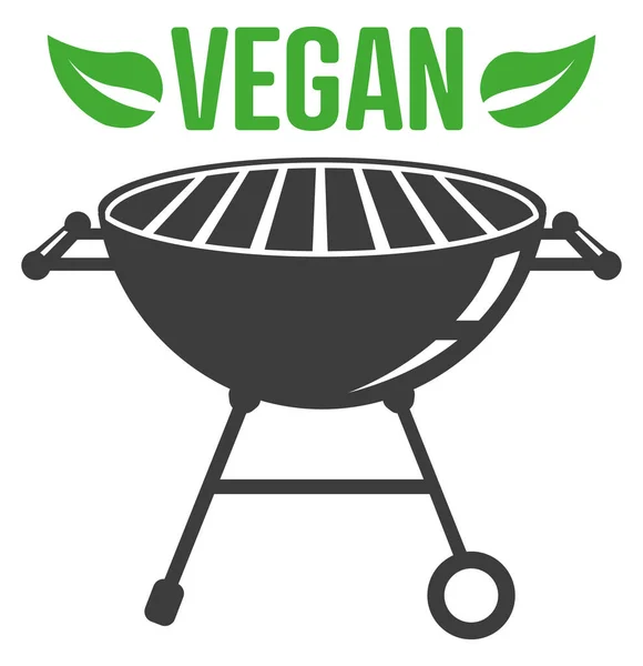 Bbq Grill Veganes Konzept Symbol Symbole Vektor — Stockvektor