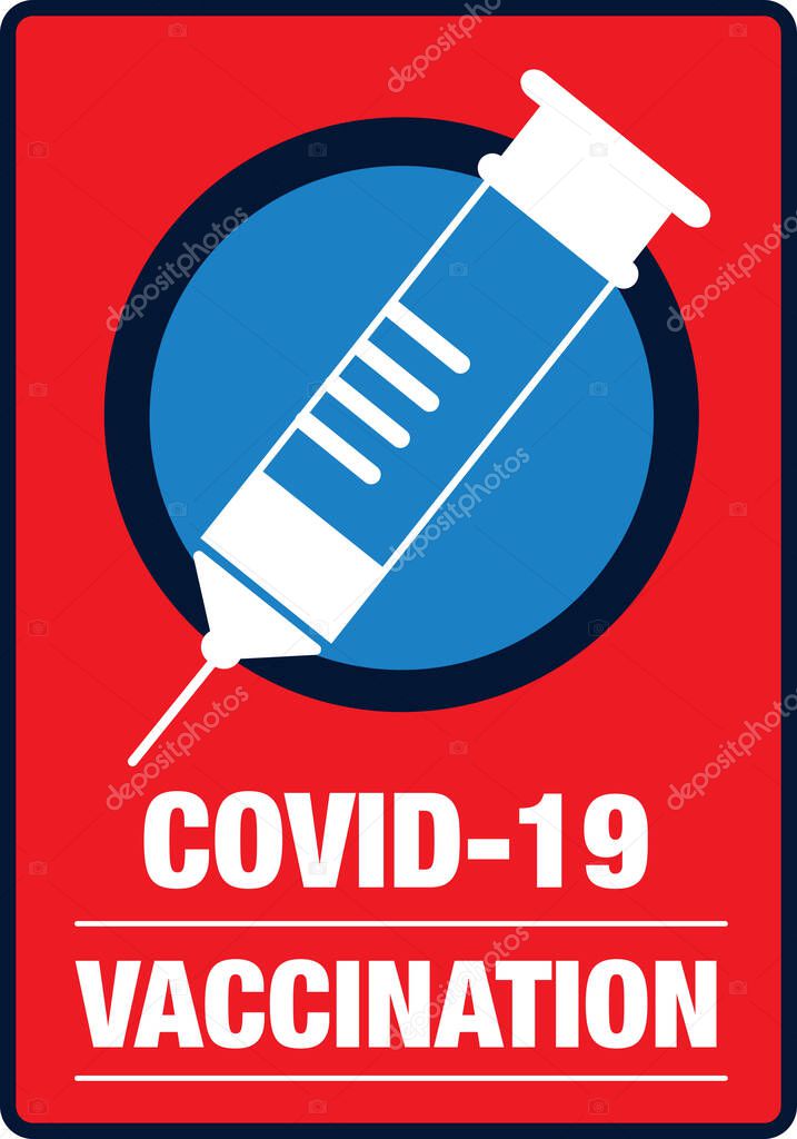 covid-19 vaccination advertising sign