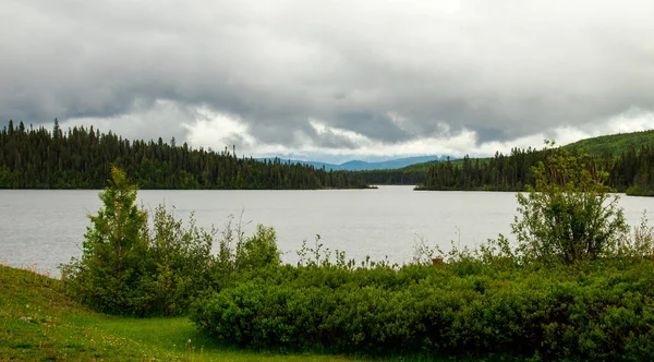 Lac Mont Louis Gaspésie Québec Canada Paysage Nuageux Journée Été — Photo