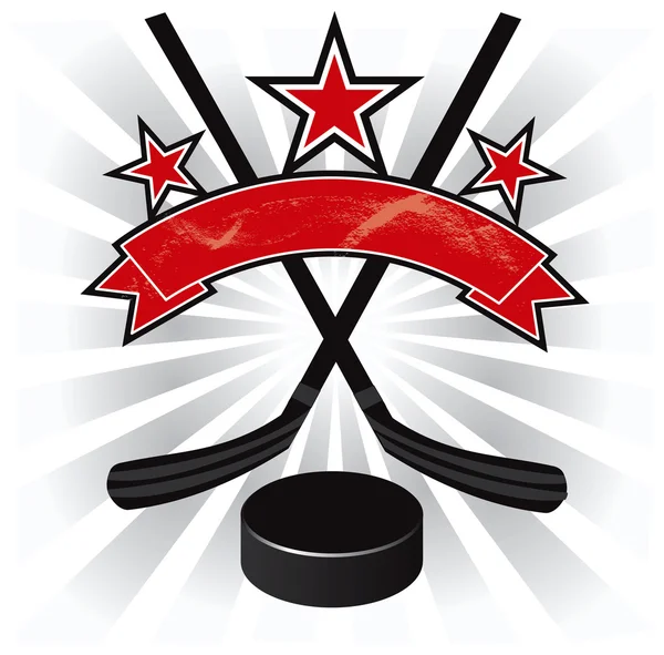 Ishockey emblem design illustration vektor — Stock vektor