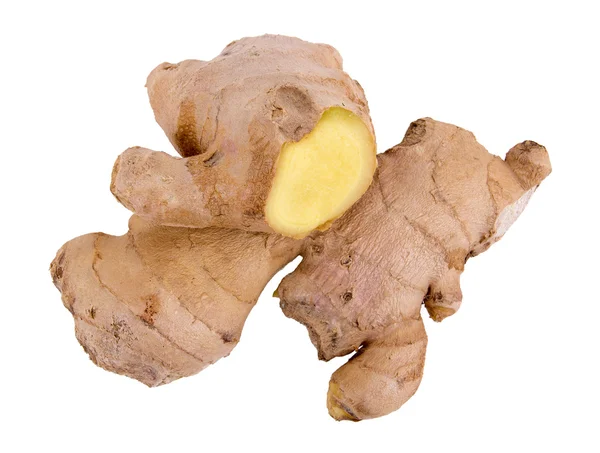 Whole ginger root isolated on white background — Stock Photo, Image