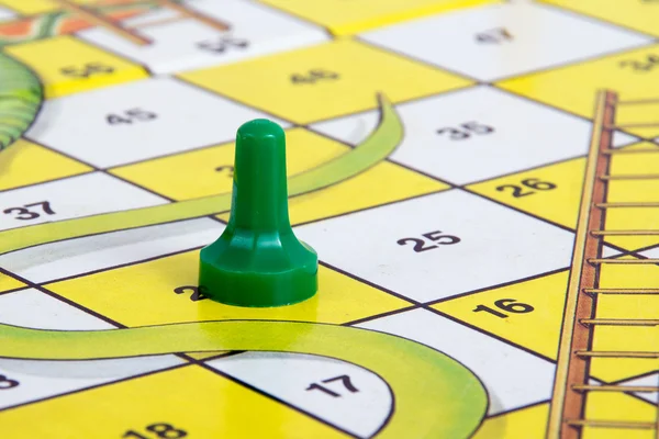 Snake and ladder board game closeup — Stock Photo, Image