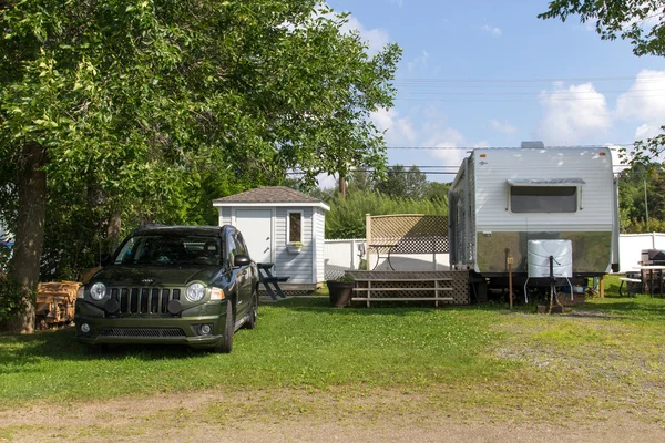 Mobile home en camping — Photo