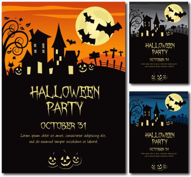 Cadılar Bayramı partisi davetiyesi poster