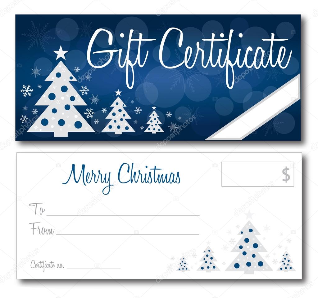 Certificado de regalo de Navidad — Archivo Imágenes