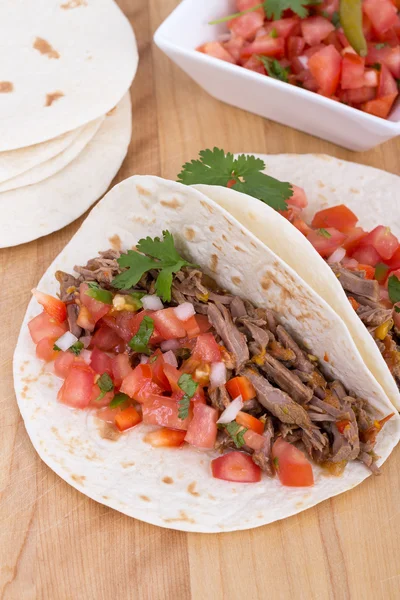 Pork cornita with pico — Stock Photo, Image