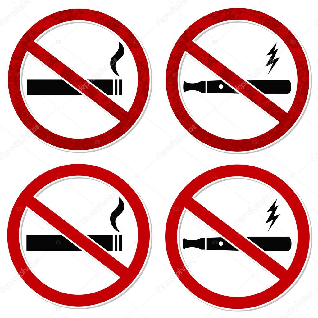 No smoking sign vector cigarette and vaporizer