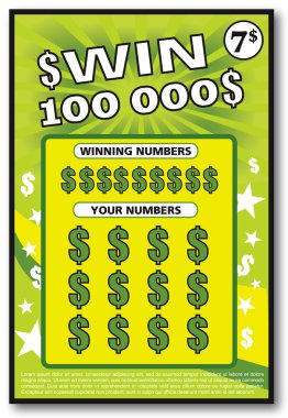 instant lottery ticket scratch off