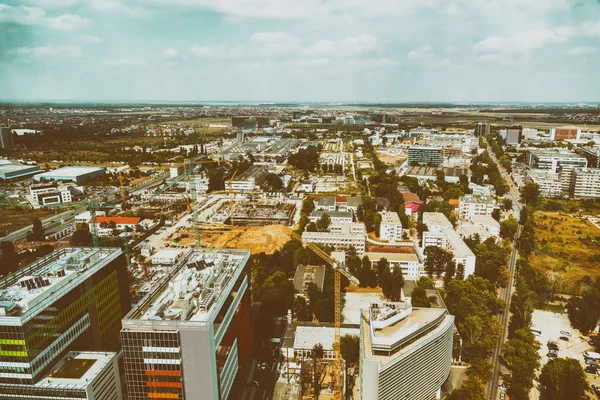 Εναέρια άποψη του ορίζοντα της πόλης Βουκουρέστι — Φωτογραφία Αρχείου