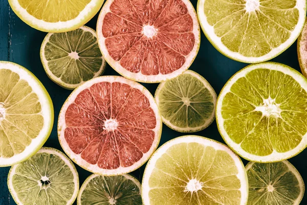 Апельсин, Грейпфрут и ломтики лимона цитрусовых Стоковое Фото