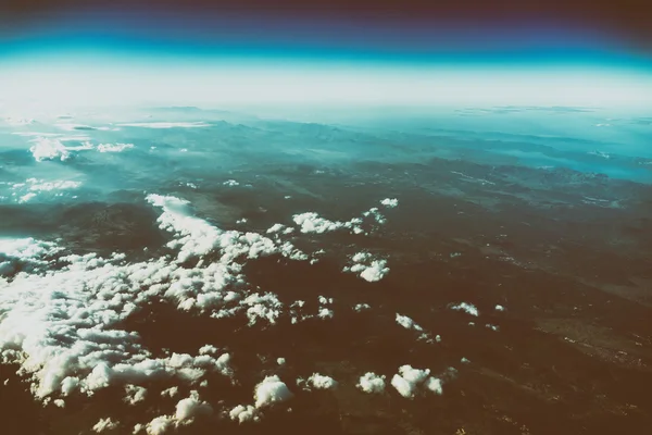 Earth Horizon Фото с высоты 35000 футов Лицензионные Стоковые Изображения