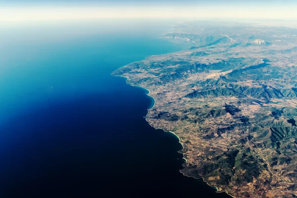 Earth Horizon Фото с высоты 35000 футов Стоковое Фото