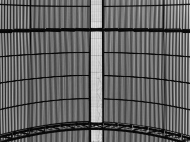 Metal çatı siyah ve beyaz soyut