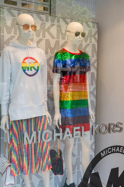 Barcelona Spain June 2019 Michael Kors Store Ready Annual Gay — Stock Photo, Image