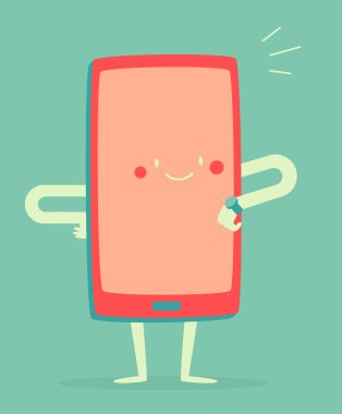 Mutlu Smartphone zaman kontrol