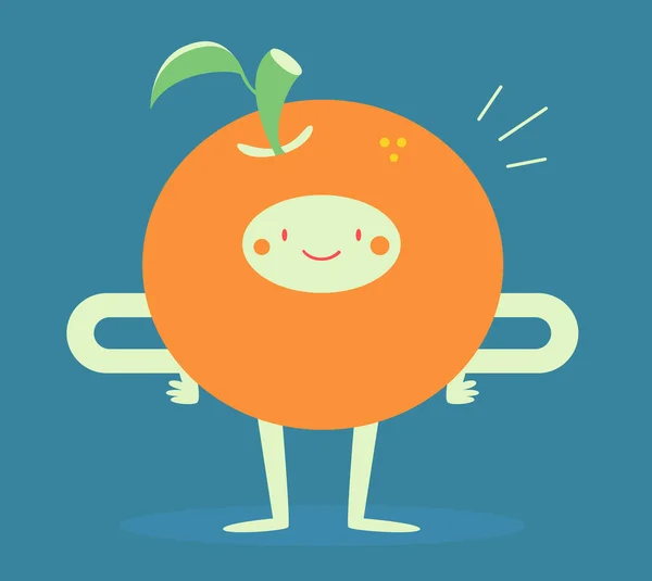 Feliz sorriso de laranja — Vetor de Stock