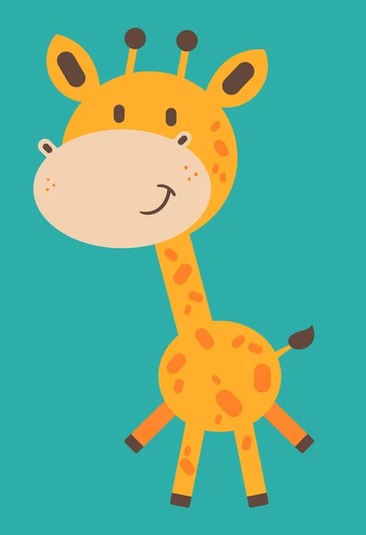 Schattige baby giraffe — Stockvector