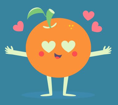 Şirin turuncu deli aşık